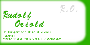 rudolf oriold business card
